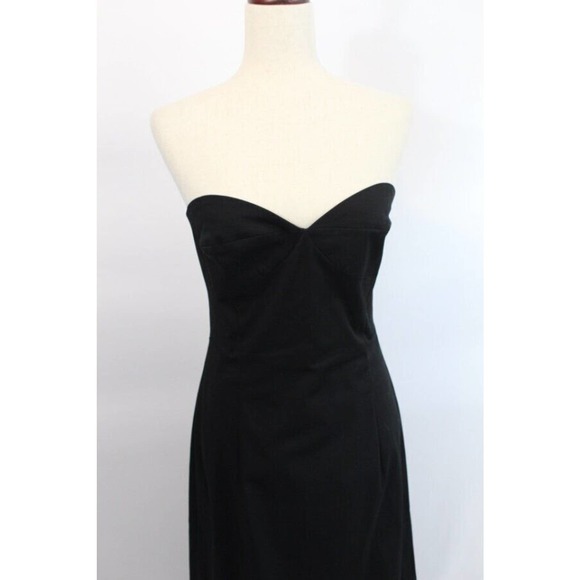 Goop G. Label Elegant Black Strapless Midi Dress - Picture 5 of 10